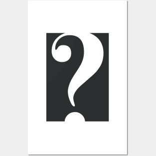 Question (White on Black) Posters and Art